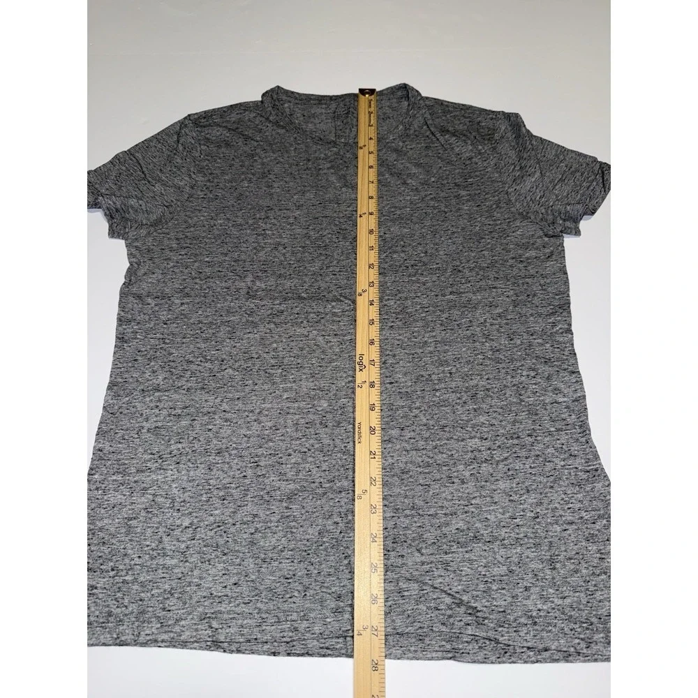 Banana Republic Men T-Shirt Large Gray Organic 100% Cotton Speckled Preppy Tee
